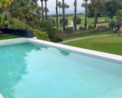 Reparación de prefiltro obturado en piscina infinity en Bormujos